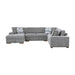 Raife (5)5-Piece Sectional with Left Chaise and Storage Ottoman in Gray - 9624GY*5LC2R - FAMSA Furniture (TX)