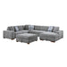 Raife (5)5-Piece Sectional with Right Chaise and Storage Ottoman in Gray - 9624GY*52LRC - FAMSA Furniture (TX)