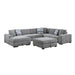 Raife (5)5-Piece Sectional with Left Chaise and Storage Ottoman in Gray - 9624GY*5LC2R - FAMSA Furniture (TX)