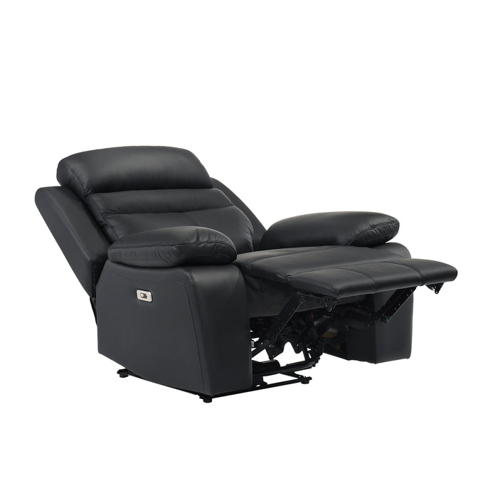 Hancock Power Reclining Chair in Black - 9628BLK-1PW - FAMSA Furniture (TX)