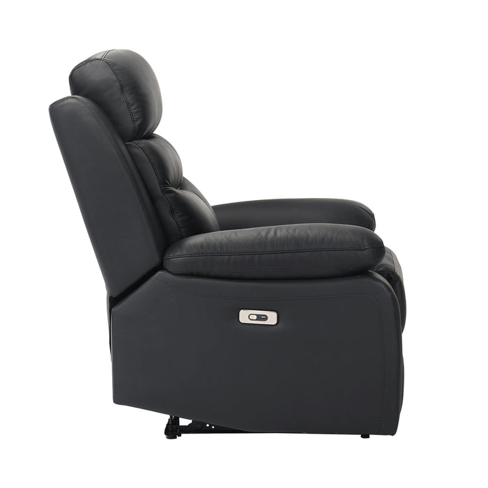 Hancock Power Reclining Chair in Black - 9628BLK-1PW - FAMSA Furniture (TX)