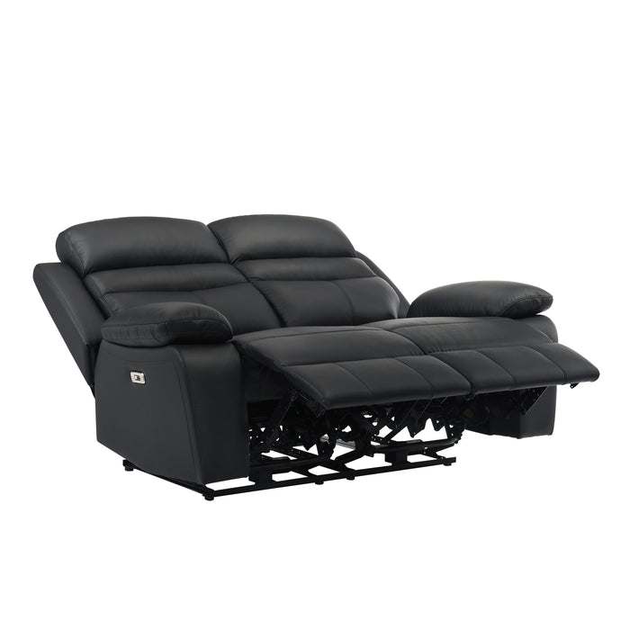 Hancock Power Double Reclining Loveseat in Black - 9628BLK-2PW - FAMSA Furniture (TX)