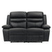 Hancock Power Double Reclining Loveseat in Black - 9628BLK-2PW - FAMSA Furniture (TX)