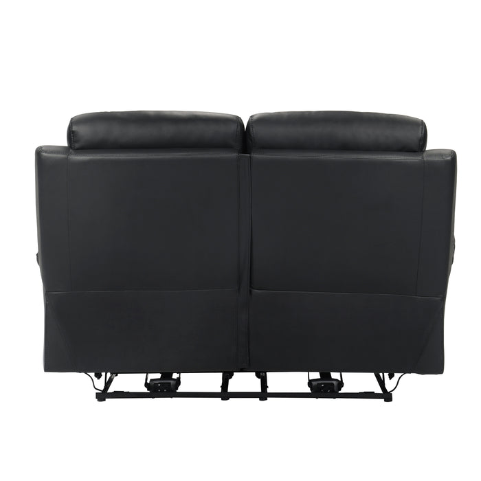 Hancock Power Double Reclining Loveseat in Black - 9628BLK-2PW - FAMSA Furniture (TX)