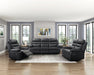 9628BLK-2 Double Reclining Love Seat image