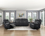 Hancock Power Double Reclining Loveseat in Black - 9628BLK-2PW - FAMSA Furniture (TX)