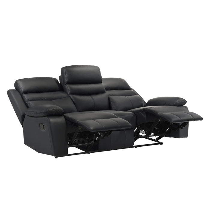 9628BLK-3 Double Reclining Sofa image