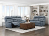 Hancock Power Double Reclining Sofa in Blue - 9628BUE-3PW - FAMSA Furniture (TX)