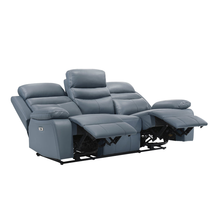 Hancock Power Double Reclining Sofa in Blue - 9628BUE-3PW - FAMSA Furniture (TX)