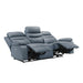 Hancock Power Double Reclining Sofa in Blue - 9628BUE-3PW - FAMSA Furniture (TX)