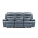 Hancock Power Double Reclining Sofa in Blue - 9628BUE-3PW - FAMSA Furniture (TX)