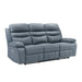 Hancock Power Double Reclining Sofa in Blue - 9628BUE-3PW - FAMSA Furniture (TX)