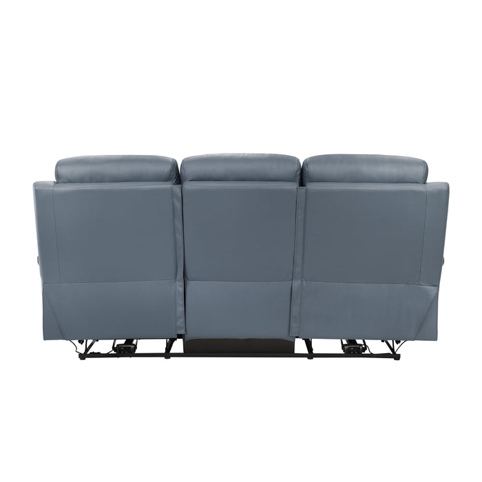 Hancock Power Double Reclining Sofa in Blue - 9628BUE-3PW - FAMSA Furniture (TX)