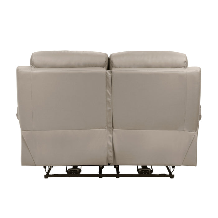 Hancock Power Double Reclining Loveseat in Beige - 9628LTE-2PW - FAMSA Furniture (TX)