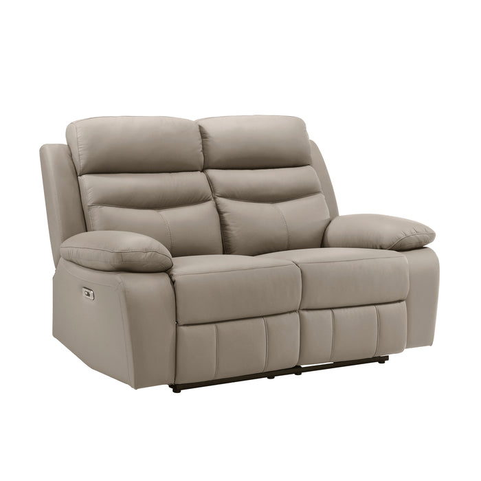 Hancock Power Double Reclining Loveseat in Beige - 9628LTE-2PW - FAMSA Furniture (TX)