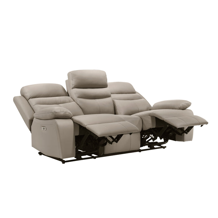 Hancock Power Double Reclining Sofa in Beige - 9628LTE-3PW - FAMSA Furniture (TX)