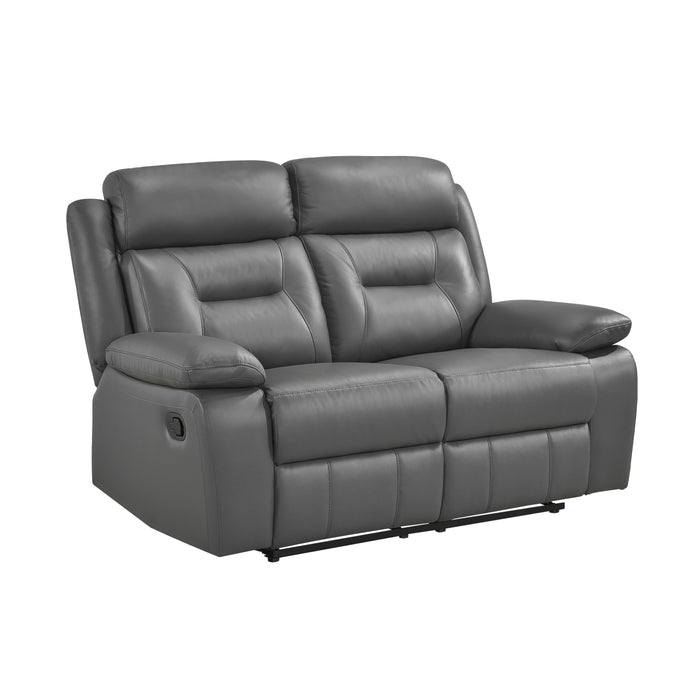 Laconia Double Reclining Loveseat in Gray - 9629DGY-2 - FAMSA Furniture (TX)