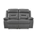 Laconia Double Reclining Loveseat in Gray - 9629DGY-2 - FAMSA Furniture (TX)