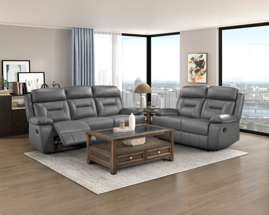 Laconia Double Reclining Loveseat in Gray - 9629DGY-2 - FAMSA Furniture (TX)
