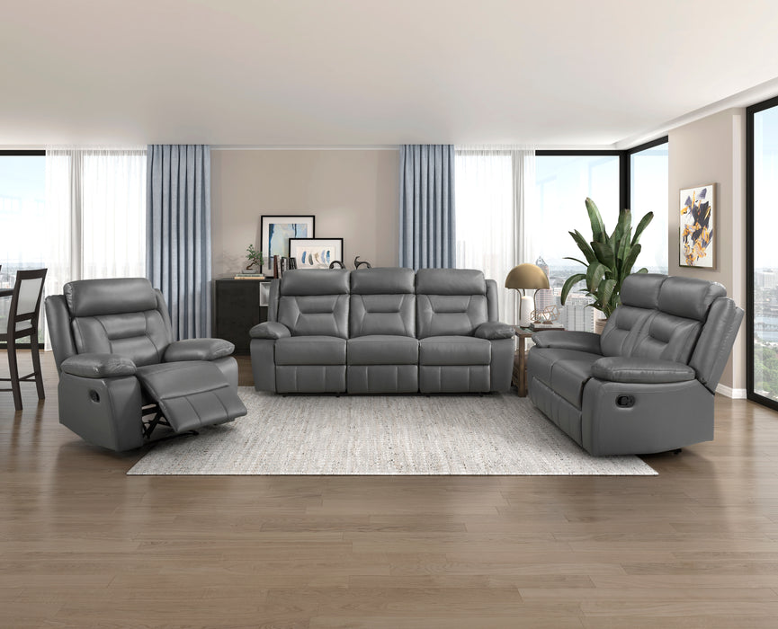 Laconia Double Reclining Loveseat in Gray - 9629DGY-2 - FAMSA Furniture (TX)