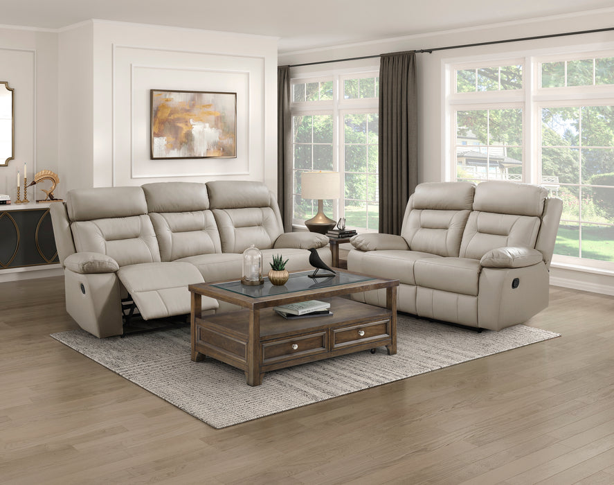 Laconia Double Reclining Sofa in Brown - 9629LTE-3 - FAMSA Furniture (TX)