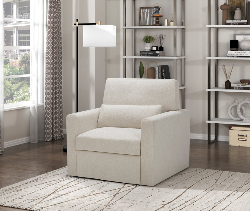 Pompano Swivel Chair in Beige - 9630BE-1SW - FAMSA Furniture (TX)