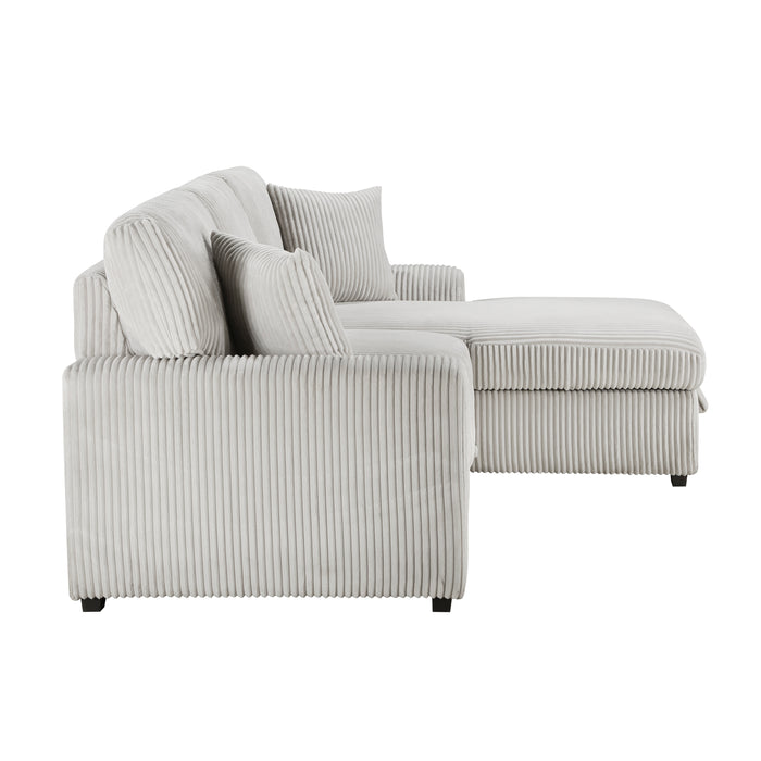 Marsh 2-Piece Sectional with Right Chaise in Gray - 9633MNB*22LRC - FAMSA Furniture (TX)