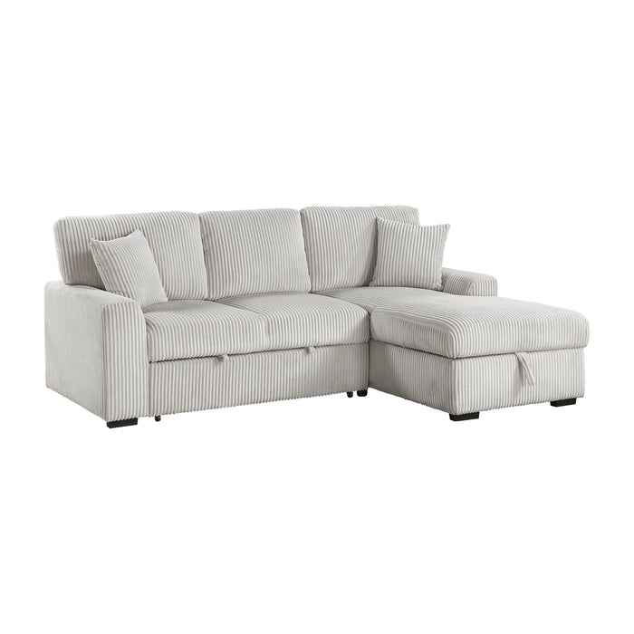 Marsh 2-Piece Sectional with Right Chaise in Gray - 9633MNB*22LRC - FAMSA Furniture (TX)