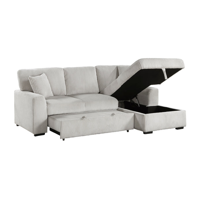 Marsh 2-Piece Sectional with Right Chaise in Gray - 9633MNB*22LRC - FAMSA Furniture (TX)