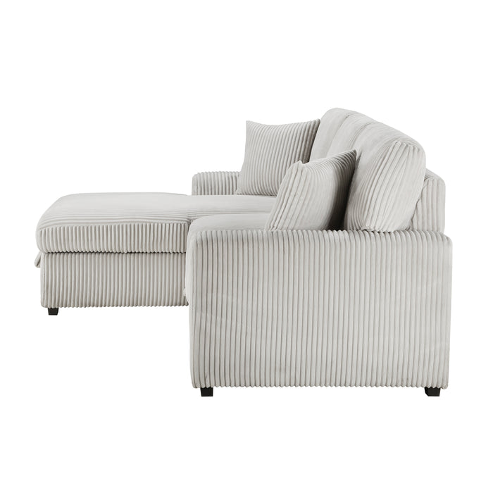 Marsh 2-Piece Sectional with Left Chaise in Gray - 9633MNB*2LC2R - FAMSA Furniture (TX)