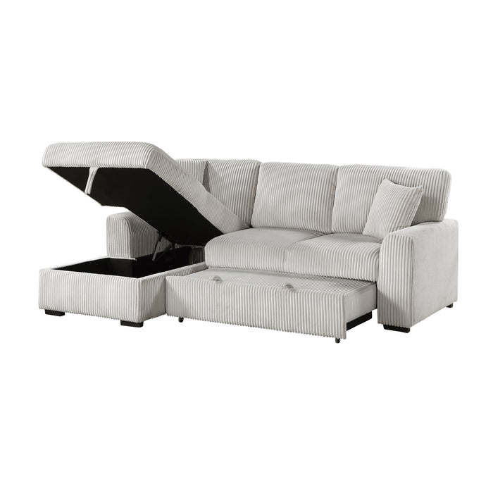 Marsh 2-Piece Sectional with Left Chaise in Gray - 9633MNB*2LC2R - FAMSA Furniture (TX)