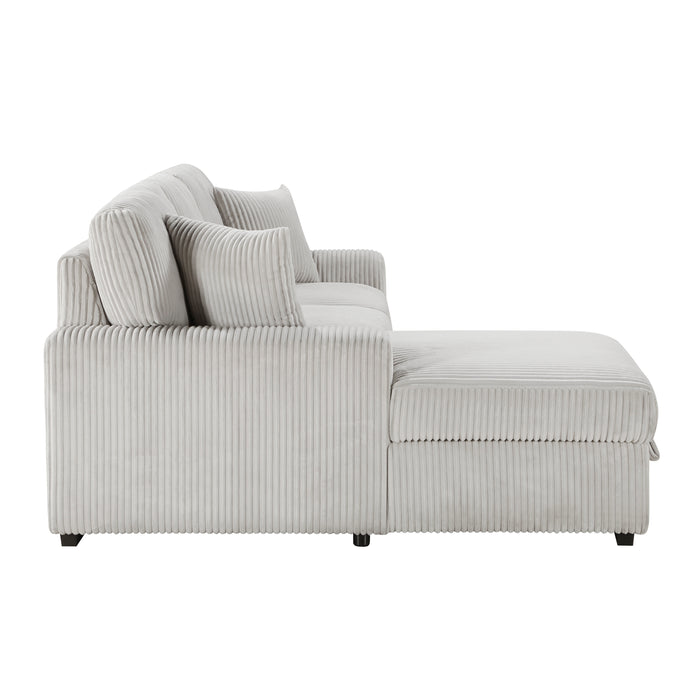Marsh 2-Piece Sectional with Left Chaise in Gray - 9633MNB*2LC2R - FAMSA Furniture (TX)
