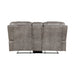 Oberon Double Reclining Loveseat with Center Console in Brown/Gray - 9634GBR-2 - FAMSA Furniture (TX)