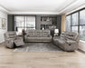 Oberon Double Reclining Sofa in Brown/Gray - 9634GBR-3 - FAMSA Furniture (TX)