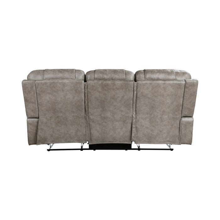 Oberon Double Reclining Sofa in Brown/Gray - 9634GBR-3 - FAMSA Furniture (TX)