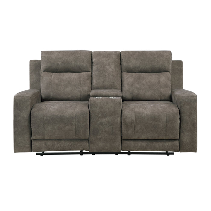 9635BR-2 Double Reclining Love Seat with Center Console image