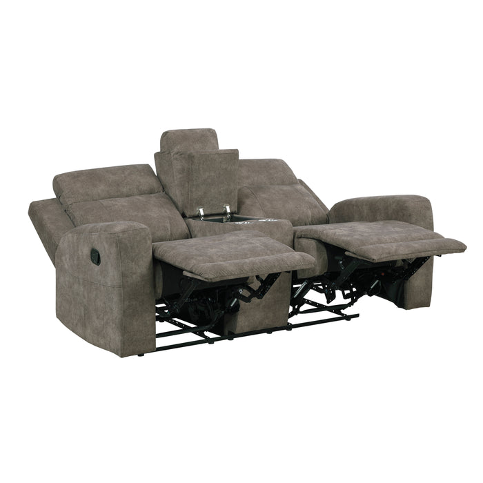 9635BR-2 Double Reclining Love Seat with Center Console image