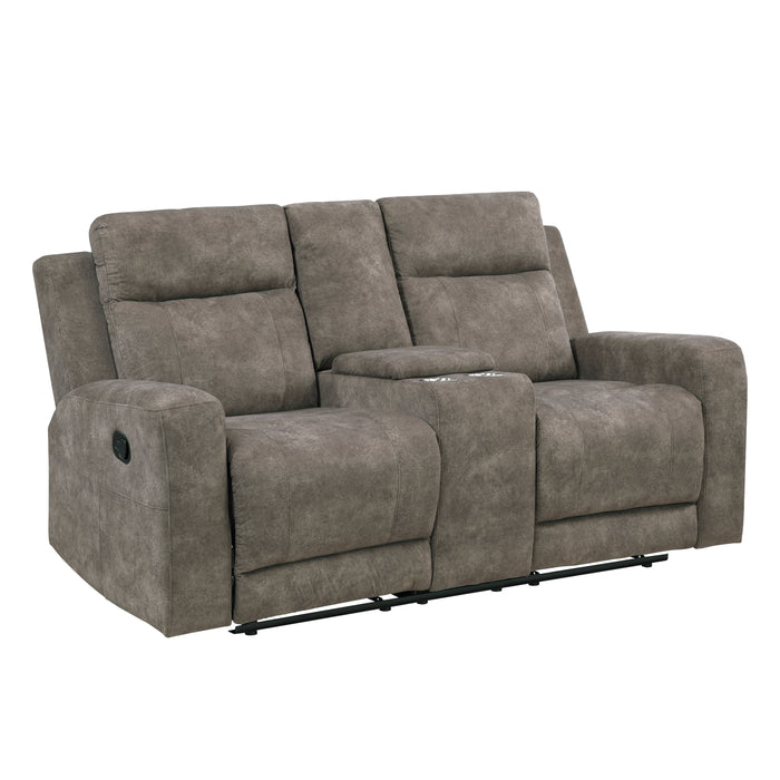 9635BR-2 Double Reclining Love Seat with Center Console image