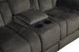 Laurelton Double Glider Reclining Loveseat with Center Console in Brown - 9636-2 - FAMSA Furniture (TX)