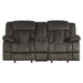 Laurelton Double Glider Reclining Loveseat with Center Console in Brown - 9636-2 - FAMSA Furniture (TX)