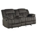 Laurelton Double Glider Reclining Loveseat with Center Console in Brown - 9636-2 - FAMSA Furniture (TX)