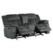 Laurelton Double Glider Reclining Loveseat with Center Console in Gray - 9636CC-2 - FAMSA Furniture (TX)