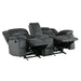 Laurelton Double Glider Reclining Loveseat with Center Console in Gray - 9636CC-2 - FAMSA Furniture (TX)