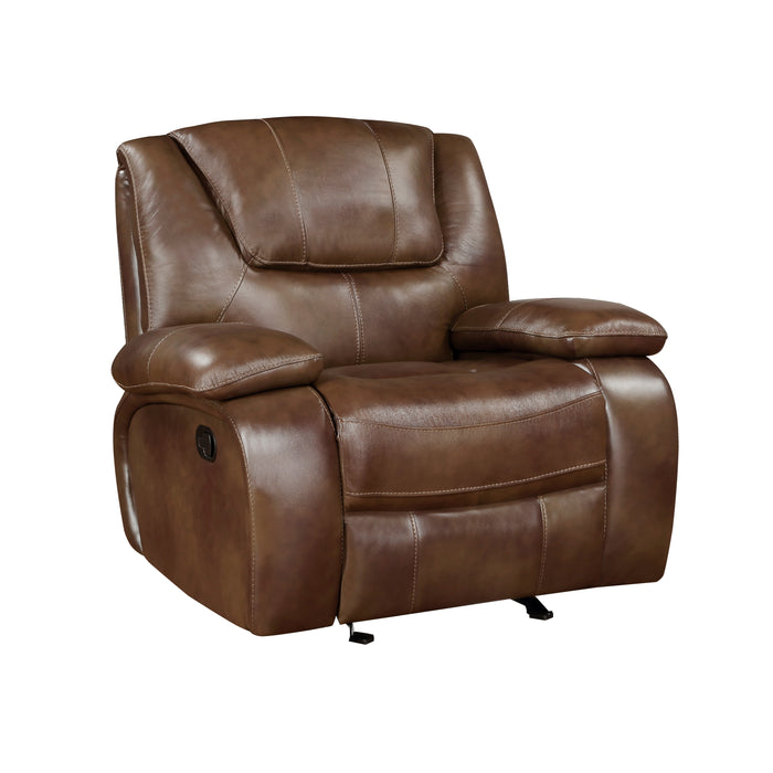 Ellicott Glider Reclining Chair in Brown - 9639BR-1 - FAMSA Furniture (TX)