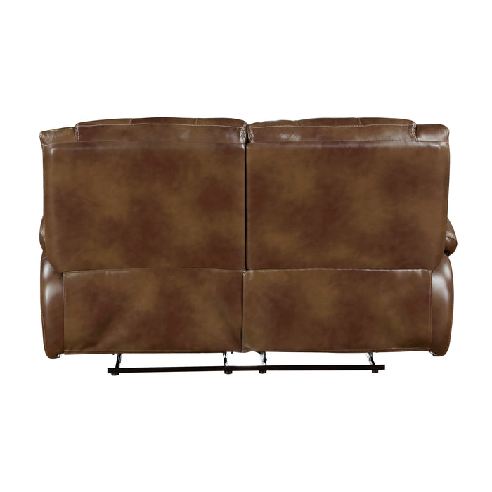 Ellicott Double Reclining Loveseat in Brown - 9639BR-2 - FAMSA Furniture (TX)