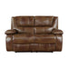 Ellicott Double Reclining Loveseat in Brown - 9639BR-2 - FAMSA Furniture (TX)