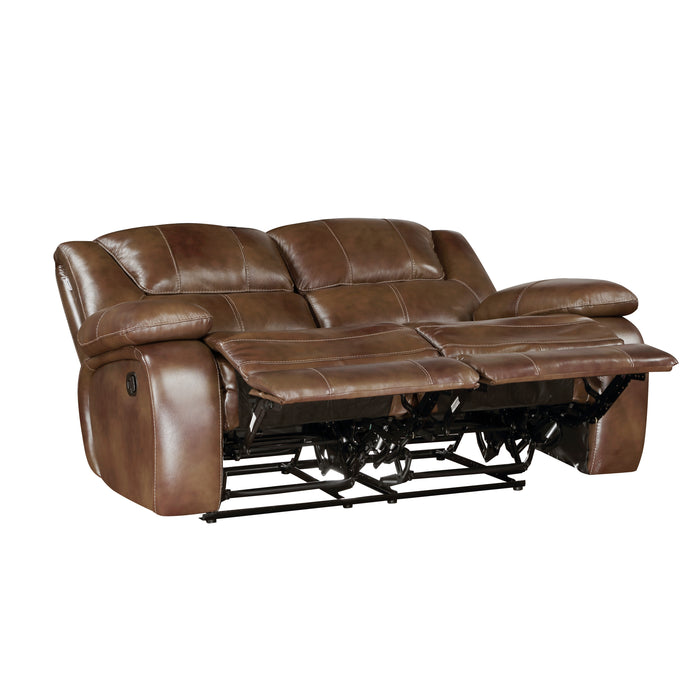 Ellicott Double Reclining Loveseat in Brown - 9639BR-2 - FAMSA Furniture (TX)
