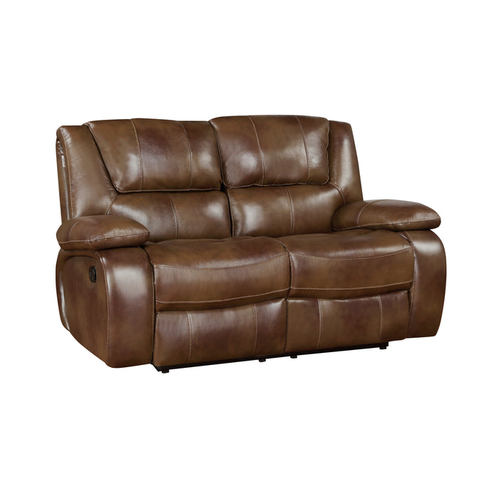 Ellicott Double Reclining Loveseat in Brown - 9639BR-2 - FAMSA Furniture (TX)