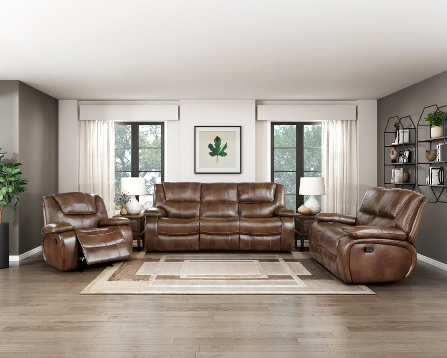 Ellicott Double Reclining Loveseat in Brown - 9639BR-2 - FAMSA Furniture (TX)