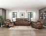 Ellicott Double Reclining Loveseat in Brown - 9639BR-2 - FAMSA Furniture (TX)